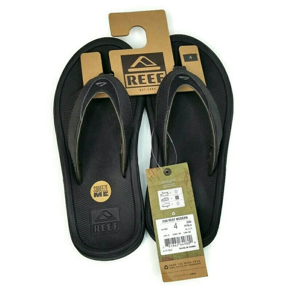 NEW Men's REEF Modern Flip Flop Sandal Black 2086 - Picture 4 of 8
